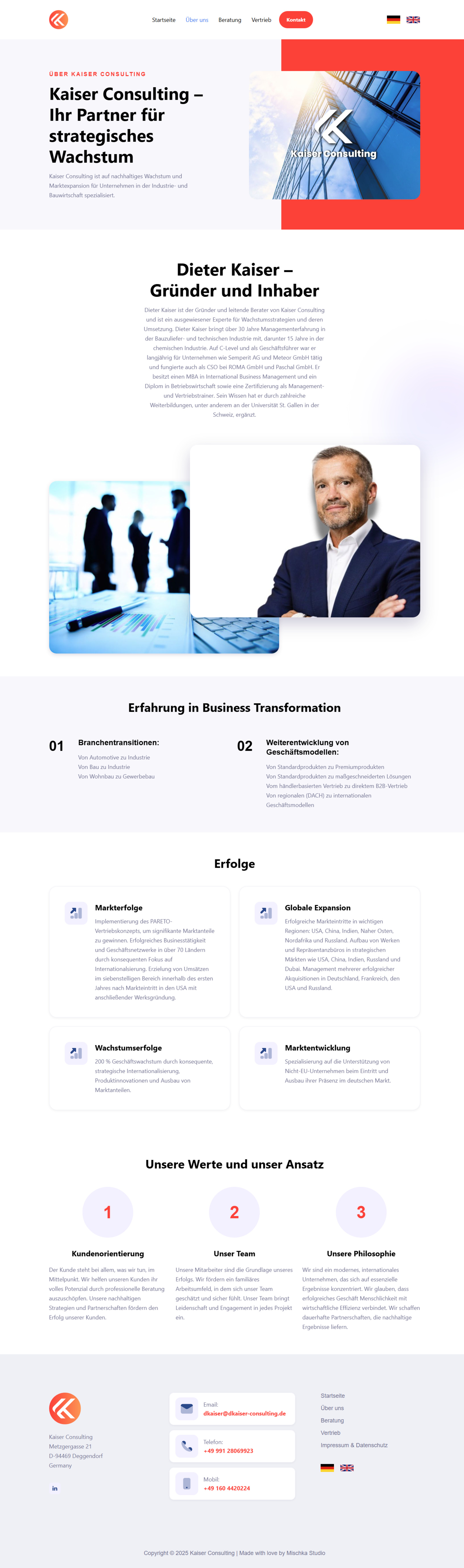 Web stranica D-Kaiser Consulting